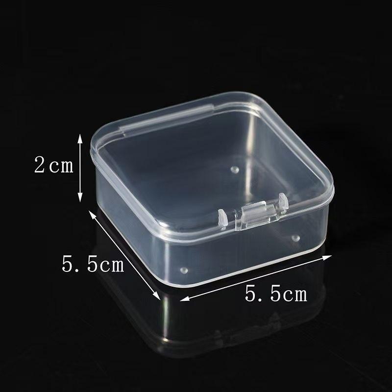 5.5cm Translucent PP Plastic Perler Bead Box with Lid for Jewelry or Small Parts