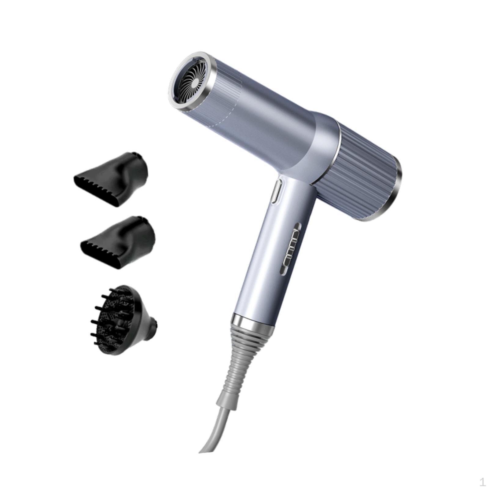 

Фен для волос Blow Mini Air Blower с насадкой для общежития, путешествия, отеля, домашнего использования, салона gray 3 Nozzle