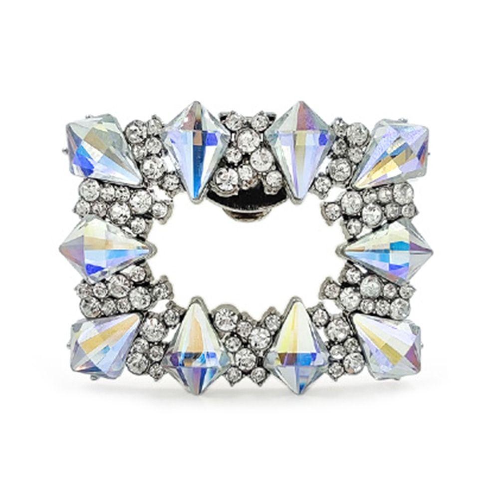 Wedding Bride Shoe Decorations Clip Glass Crystal High Heel Flower Charm Buckle Removable Rhinestone Buckle Decorative Women