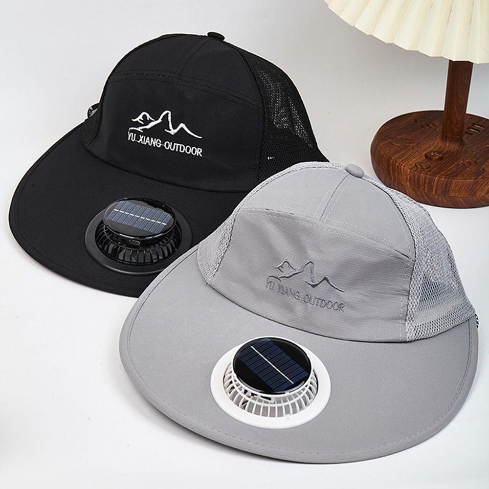New Breathable Solar Fan Hat Usb Charging Quick Dry Baseball Cap Sun Protection Caps Summer