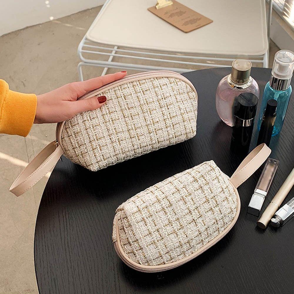 

Waterproof Storage Bags PU Leather Makeup Organizers New Storage Tool with Handle Women