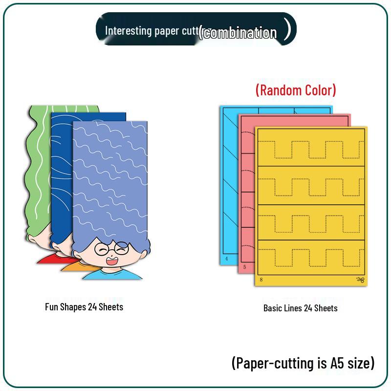 

Детский набор для вырезания из бумаги для тренировки мелкой моторики и творческой игры на занятиях искусством в детском саду