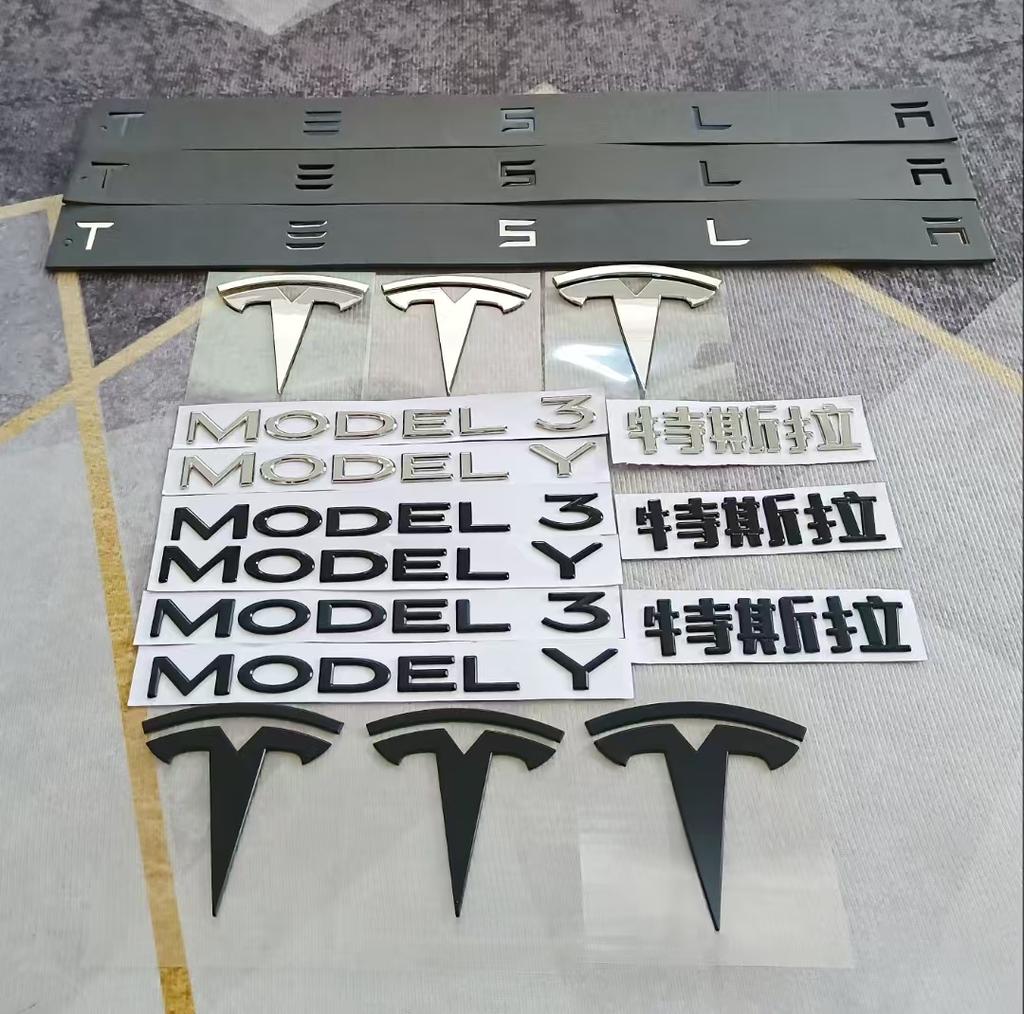 Car Trunk Replacement Logo Sticker Accessory For Tesla SpaceX Model 3 Highland 2023 S X Y Y-Eur Roadster P75D P85D P90D P100D
