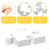 30Pcs White Cardboard Blank Puzzle Set 20x23cm Educational Versatile Smooth Edges Lightweight for