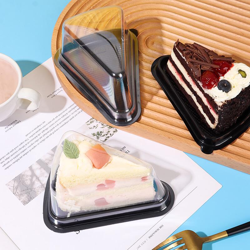 Baijie 8-inch Triangular Disposable Cake Boxes, 20-Pack