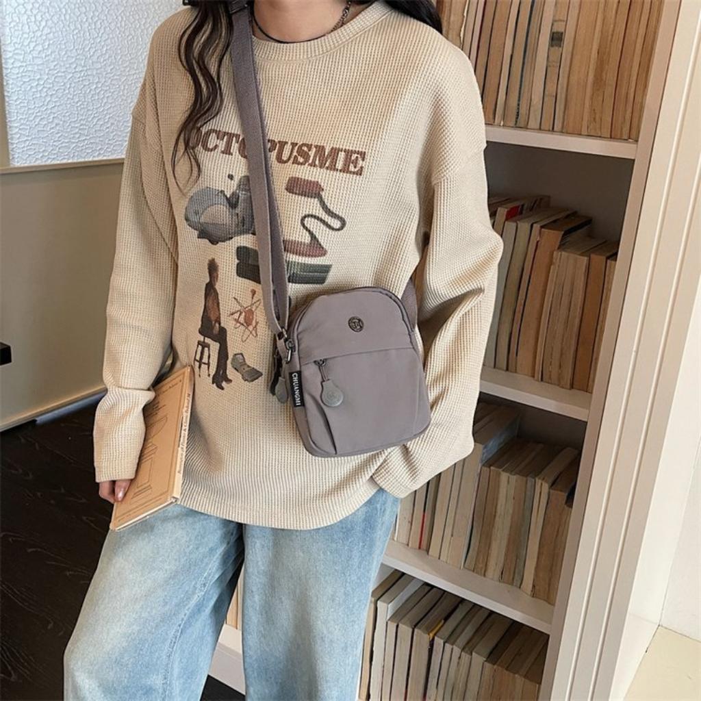 Xeie Thuk Crossbody Bag Women Nylon Multi Compartment Adjustable Strap Daily Commute