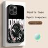 Classic Game D-doomEs Fashion Poster Phone Case For iPhone 17 16 15 14 13 12 Plus Pro Max High-end Luxury Magsafe Sheepskin