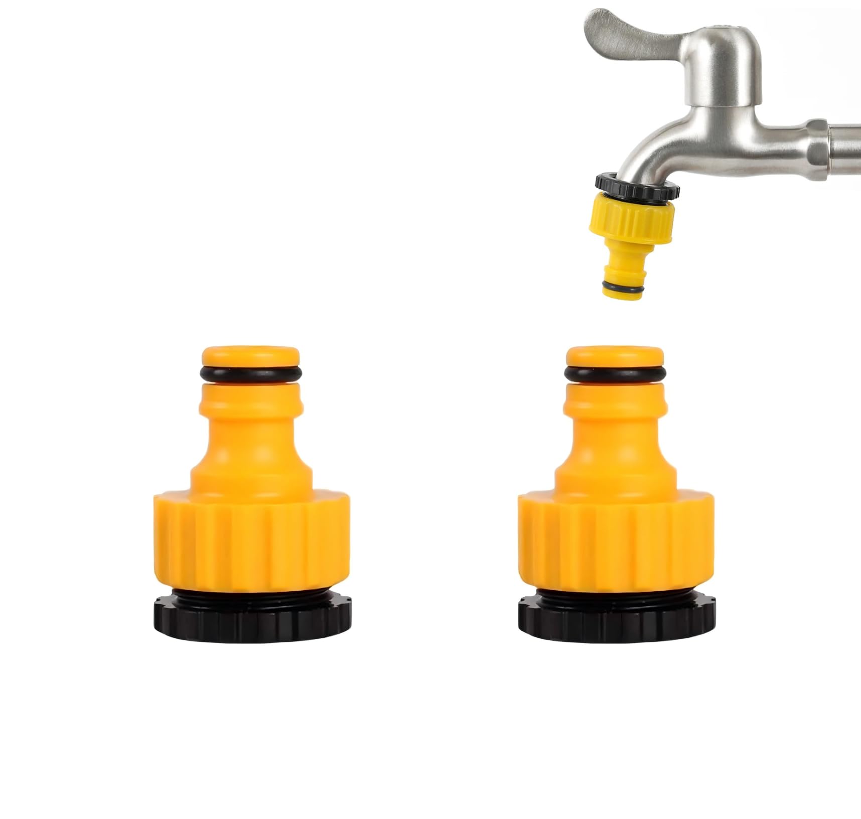 ABS Faucet Hose Joint Adapter 3/4 -1/2  Conversion Fitting for Outdoor Faucets Durable Drain Hose 3/4 inch, 1/2 inch оранжевый