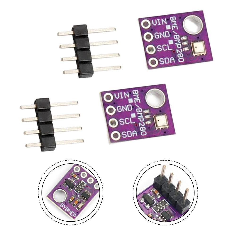 2pcs BMP280-5.0 Temperature And Humidity Sensor Set With Pin Headers 3.3V To 5V Temperature And Humidity Sensor Module