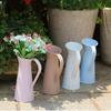 Handicraft Flower Bucket Ornament Iron Art Coffee Pot Pastoral Tin Flower Vase  Outdoor
