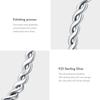 MODIAN 925 Sterling Silver Texture Twisted Thin Sackable Small Finger Ring For Women Vintage Classic Fine Jewelry Gifts