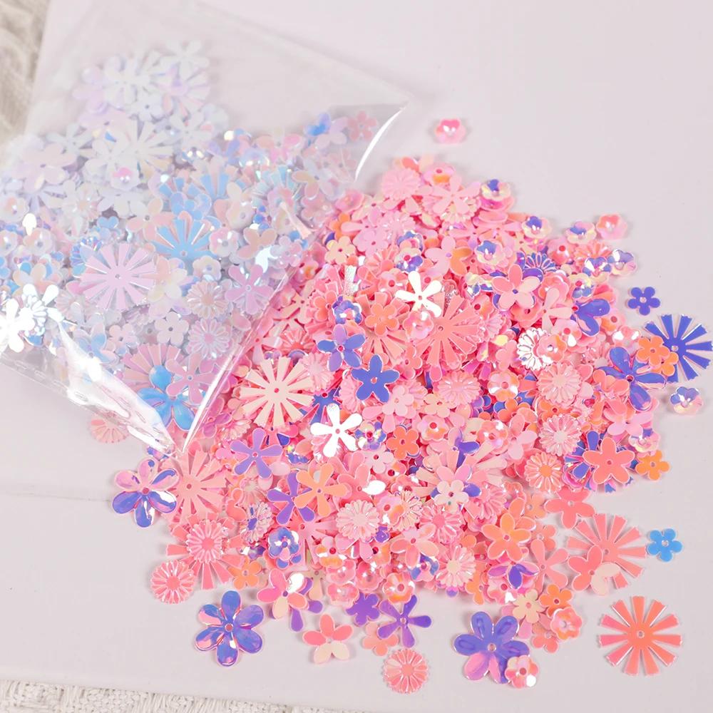 1Bag Daisy Flower Snowflakes Sequin Confetti for Baby Shower Birthday Wedding Party Table Scatter Christmas Gift Decorations