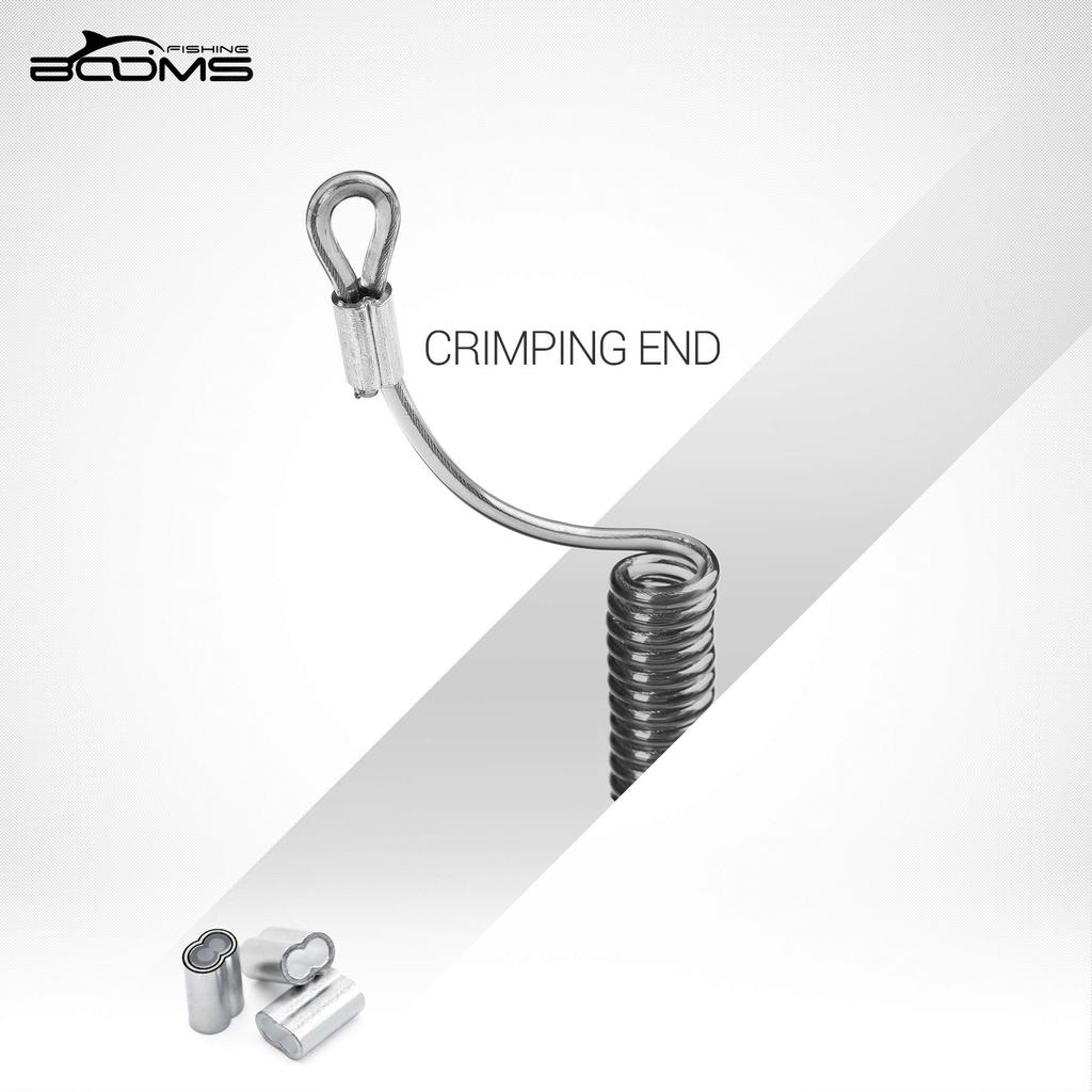 Booms Fishing T4 Spiral Cord with Wire Attachment (6 Black)