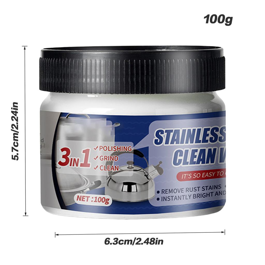Stainless Steel Cleaning Paste with Non-abrasive Formula Cream Suitable for Household Kitchen