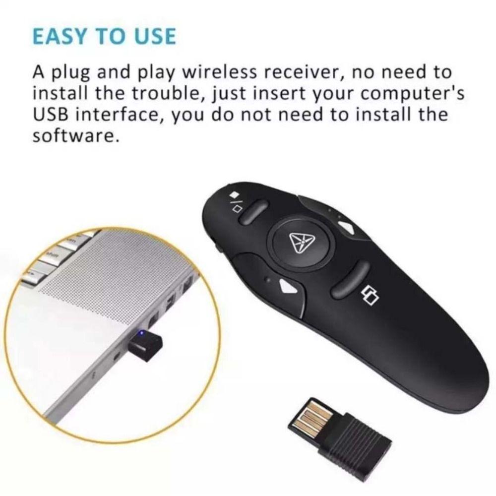 Infrarot-Fernbedienung 2,4 GHz Kabelloser Presenter USB-Steuerung PPT Laser Flip-Stift Büro Lehre