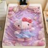 1PC Hello Kitty Pink Print Flannel Blanket, High Quality All Seasons, Home Decor, Warmth and Comfort, Perfect for Christmas Gifts