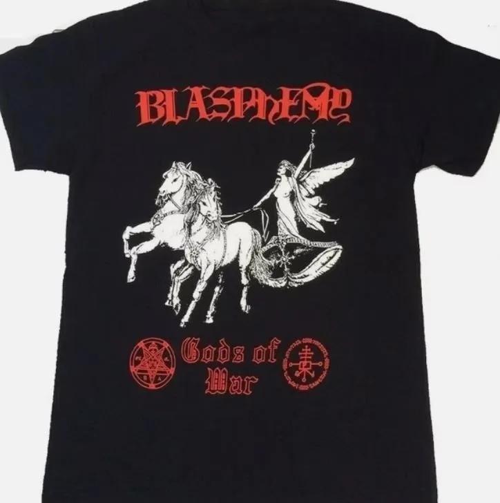 Blasphemy Band Gods Of War Heavy Cotton Black All Size Shirt