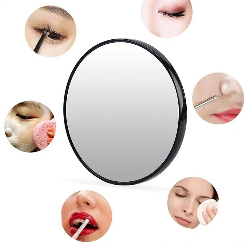 5x/10x/15x Magnification Mirror With Suction Cup Blackhead Magnifying Remove Acne Pores Tool Mini Round Portable Makeup Mirror