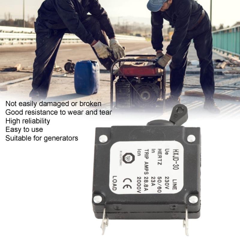 2pcs 23A Circuit Breaker Safety Professional Petrol Generators Circuit Breaker With Switch For Petrol Generators 230V