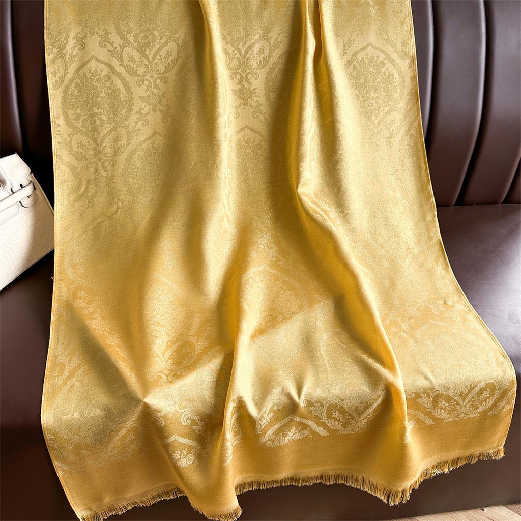 Luxury Brand Autumn Cashmere Pashmina Shawl Lady Wrap Warm Silk Scarves Design Print Female Foulard Hijab Stoles Scarf 2025