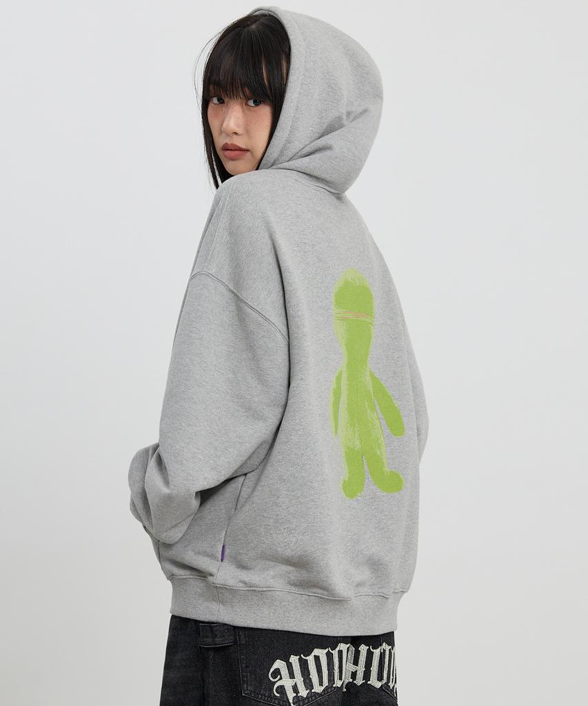 Alien Graphic Hoodie Grey