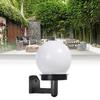 Modern Outdoor Led Wall Light Glass Stainless Steel Globe Design Ip44 Certified