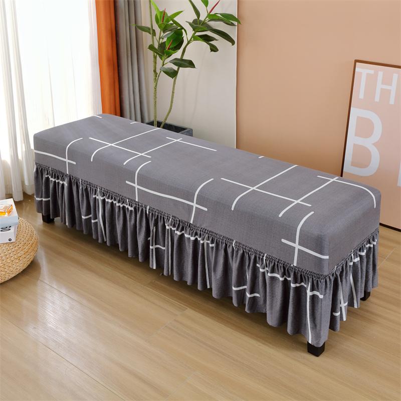 1Pcs Print Piano Bench Cushion Cover Rectangle Stool Covers for Living Room Bedroom