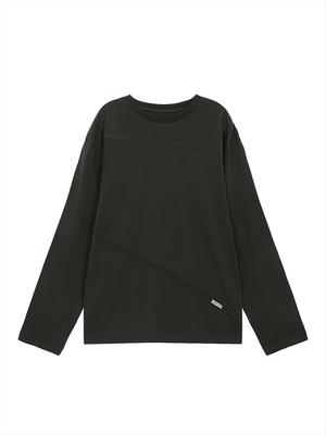 [Matinkim] Diagonal Overfit Long Sleeve Top