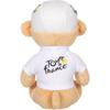 Peluche officielle du Tour de France - GIPSY TOYS - Ours maillot et casquette meilleur jeune vainqueur blanc - 15 cm
