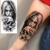 1 Sheet Evil Witch Zombie Vampire Temporary Tattoos For Men Women Adults Halloween Long Lasting Waterproof Fake Tattoo Sticker
