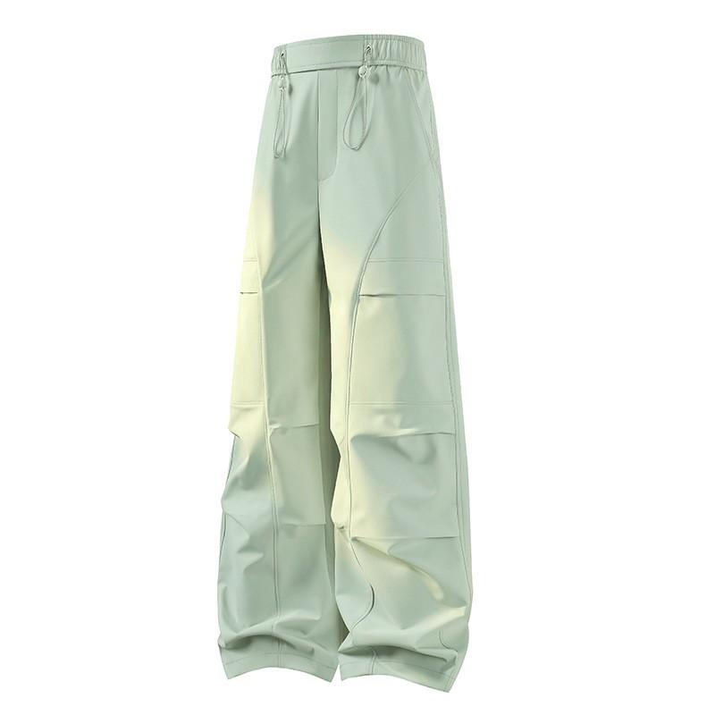 Womens Outdoor Waterproof Windproof Hiking Pants Loose Quick-Dry Cargo Wide-Leg Trousers