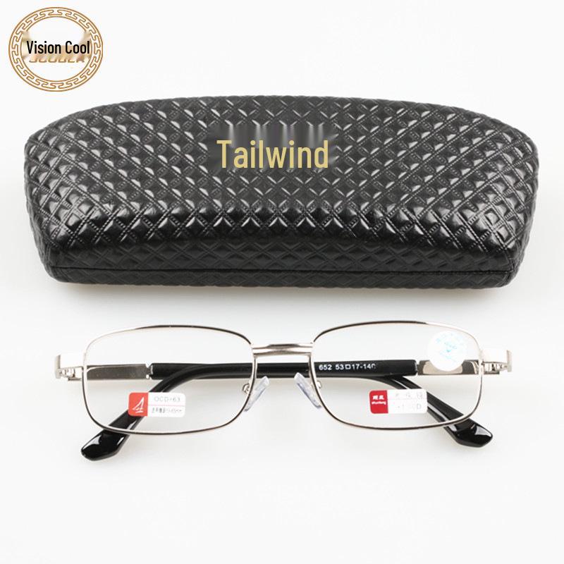 

2025 SF High-End Men s Metal Reading Glasses with Crystal Stone 652 +3.00