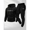 Tuta con felpa con cappuccio da uomo Set Tuta Misto cotone Abbigliamento da casa Giovani Adulti