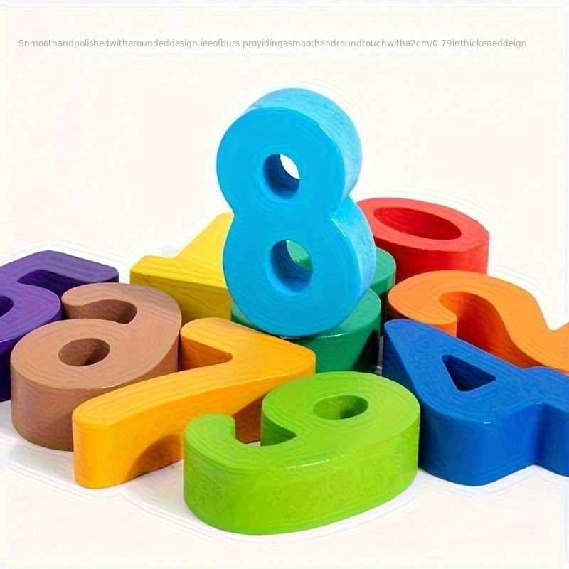 And Toddler Number Shape 0-9 Matching Blocks for Intelligence Box Early Education Educational Toys