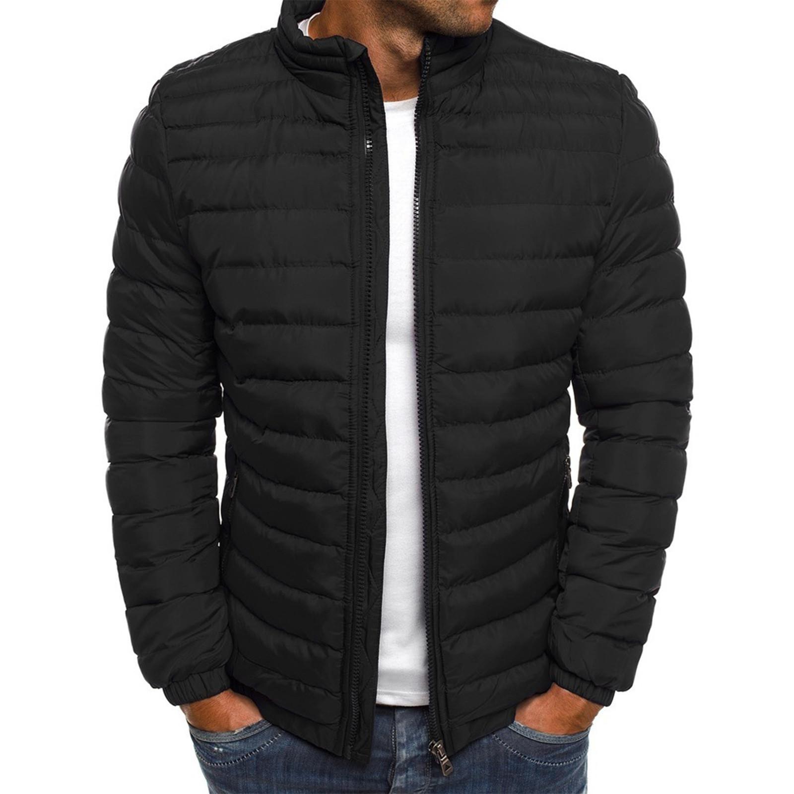 

2026 Men Winter Coat Warm Slim Fit Thick Coat Casual Jacket Outerwear Top Blouse S