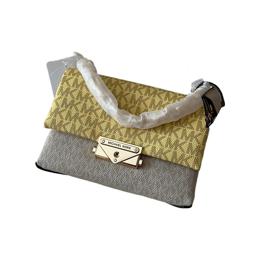 New MICHAEL KORS Cece Artificial Leather Envelope Shoulder Bag, Crossbody Bag, Handbag Small Size Women's Yellow 32T1G0EC0B-BTTRCUPMULTI