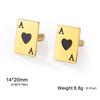 I Miei Gemelli a Forma di Picche A Acciaio Inossidabile Gemelli Uomo Carte da Gioco Poker Gemelli Camicia da Matrimonio Camicia da Lavoro Completi Gioielli