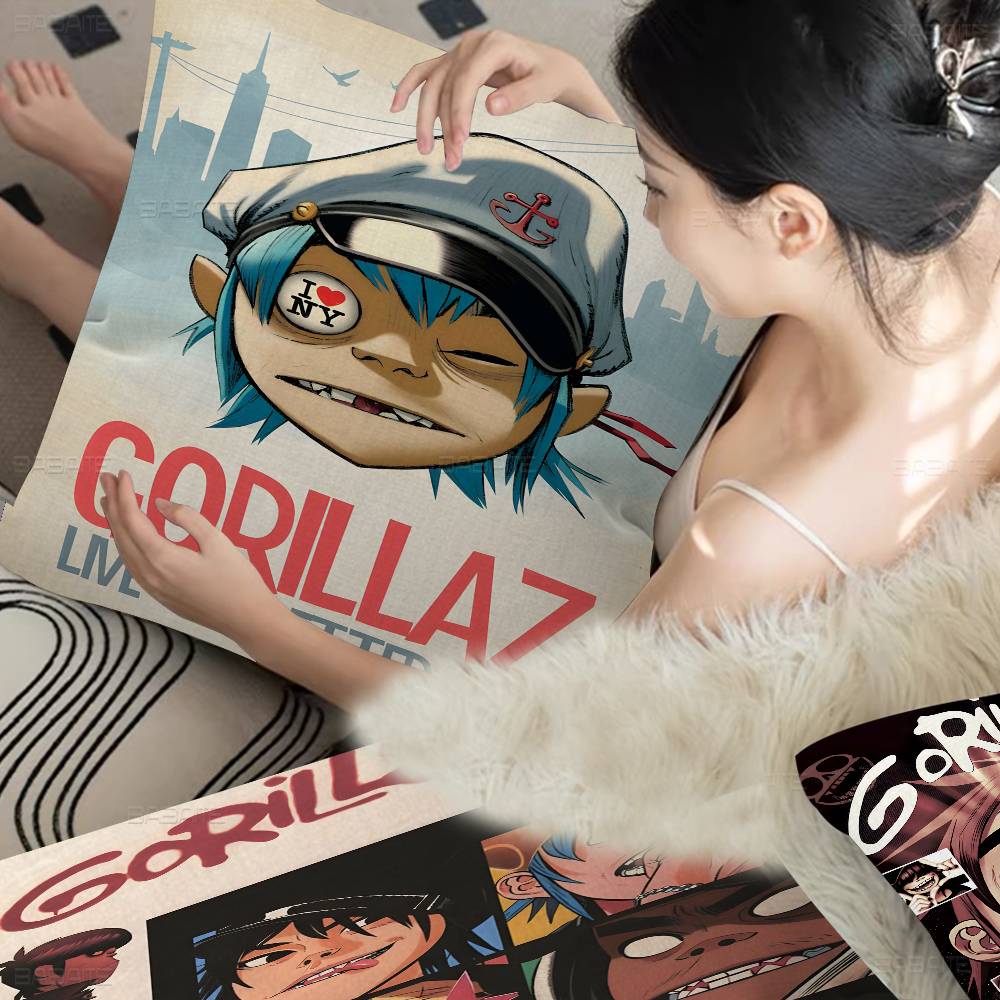 Nordic Pop Gorillaz Cushion Cover Decorative Pillow Sofa Home Decor case pillow cases