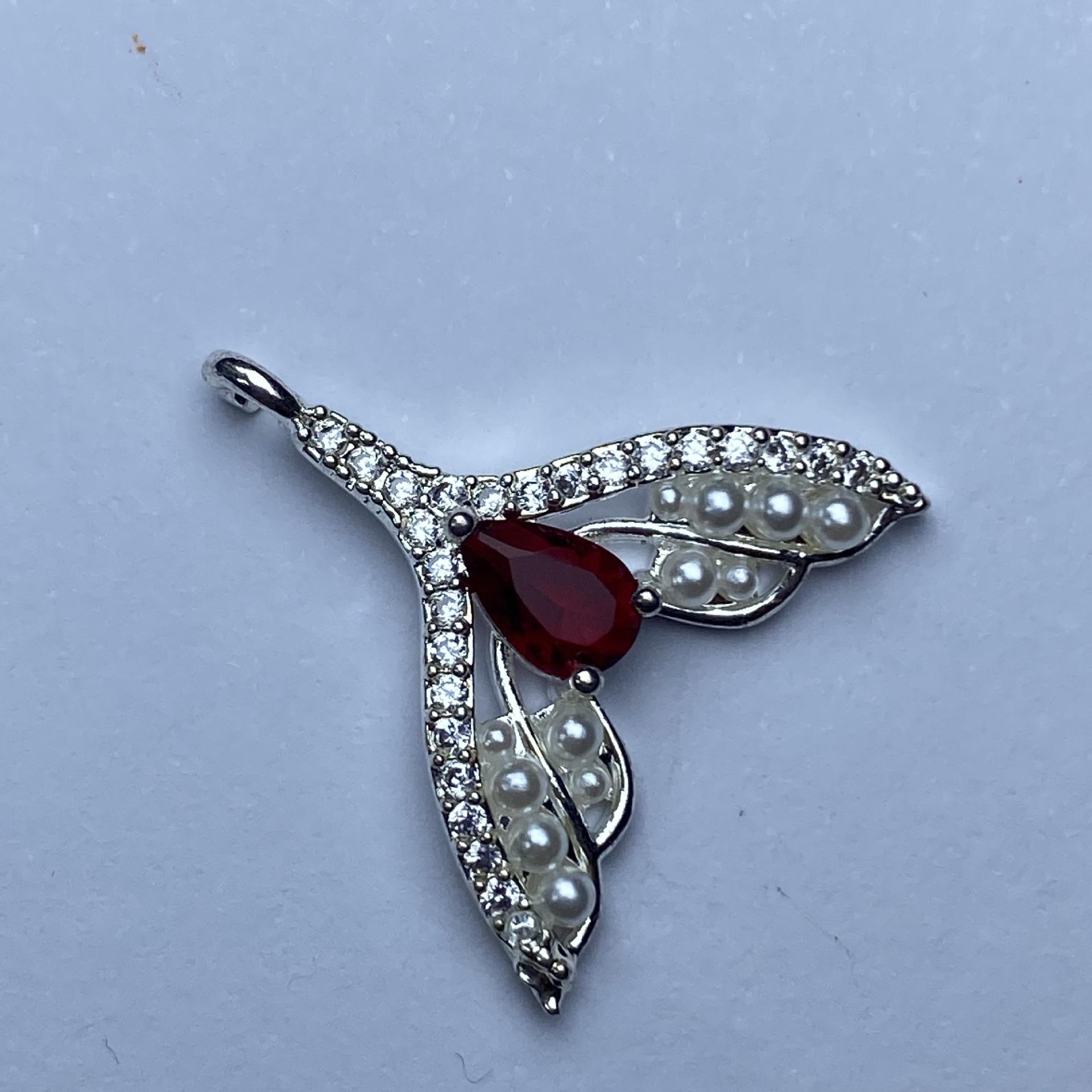 

Zirconia Pearl Mermaid Tail Pendant - DIY Jewelry Accessory