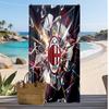Πετσέτα Θαλάσσης AC Milan με Σχέδιο Γρήγορου Στεγνώματος Μαλακή Πετσέτα Φορητό Μεγάλο Ορθογώνιο Κάλυμμα Παραλίας για Ταξίδια Πισίνα