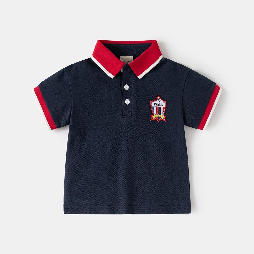 Kurzarm-Poloshirt für Jungen - Sommer-Baby-T-Shirt 2026 für kleine Jungen