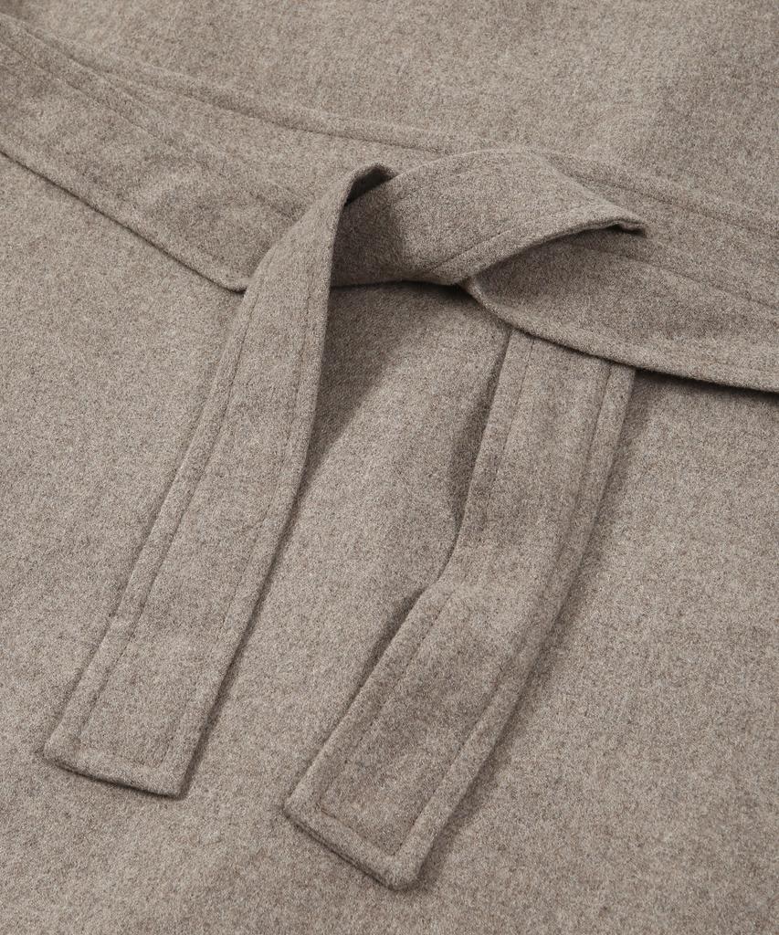 Prairie Light Merino Wool Oversized Robe Long Coat (Beige)