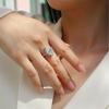 Hip Hop Sterling Silver Ladies Ring, Horse Eye Women's Ring Silver Horse Eye Special Shaped Moissanite Silver Ring Women