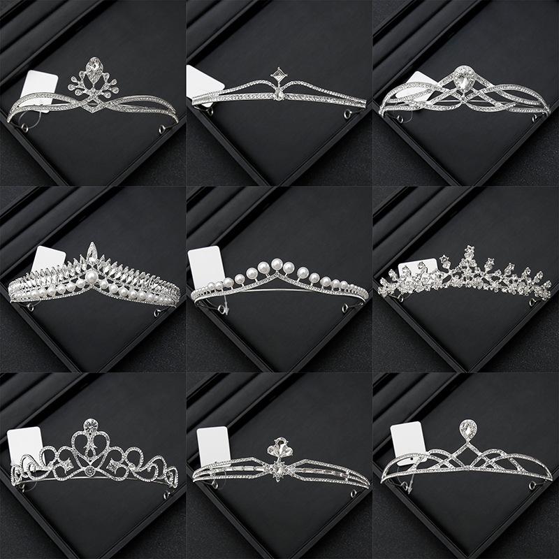 Crown Tiara Bride  Rhinestone Crown  Wedding Dress  Adult Ceremony Birthday  Princess Hair Accessories  Children