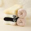 Sock Children's Mid-length Winter and Autumn Thickened Fleece-lined Warm Floor Socks with Bows, Versatile for Home Use and Sleepwear, for Women.