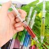 4Pcs Multicolor Syringe Needle Tube Shape Black Ink Ballpoint Ball Point Pen