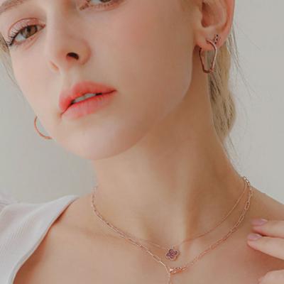 J.Lauren Italian Cutting Layered Chain Necklace N01023