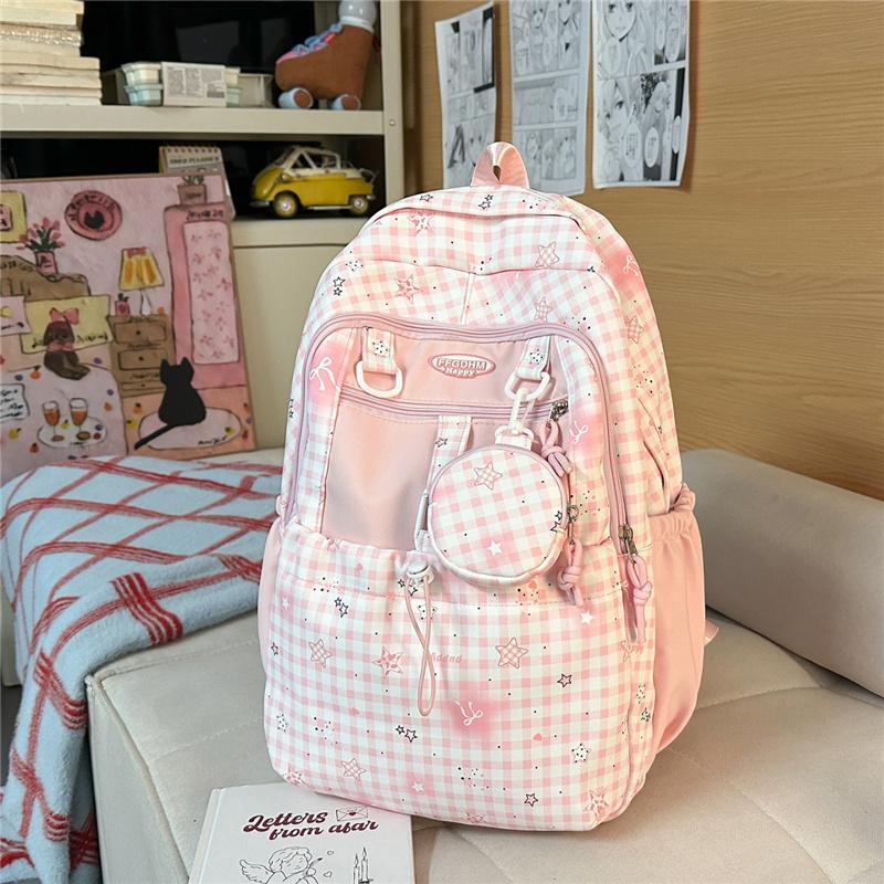 Милый мультяшный рюкзак для учеников средней школы, легкий школьный рюкзак