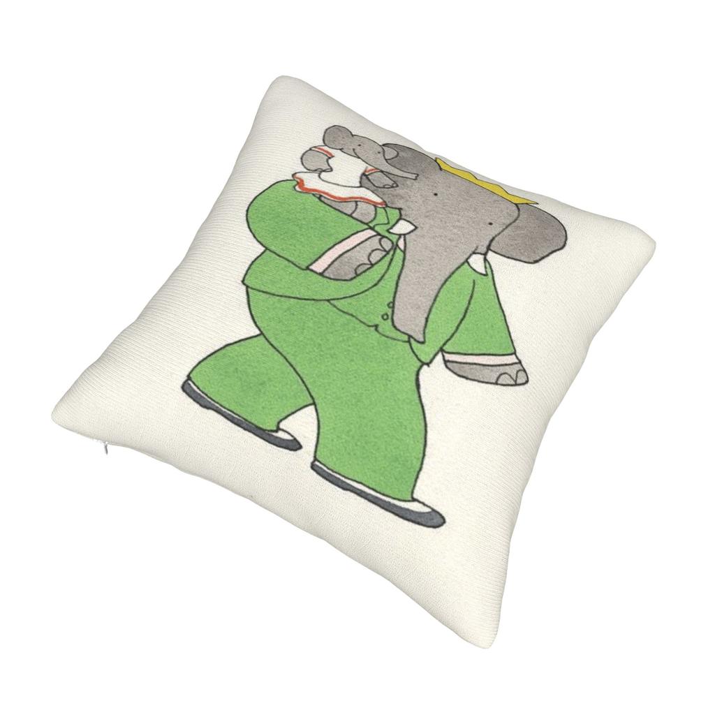 Pillow Cover Cartoon Babar The Elephant Cute Funny Pillow Case For Office Car Home Decor Pillowcases