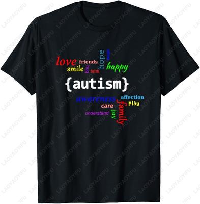 Autismus Autismus Awareness für Männer Frauen T-Shirt Druck Mann Sommer Baumwolle Lässig Atmungsaktiv Street Fashion Neuankunft Tee Tops
